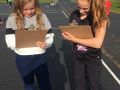 Children outside learning to count in 5s