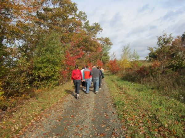 A group of walkers using the LaHave River Trail A group of walkers using the LaHave River Trail