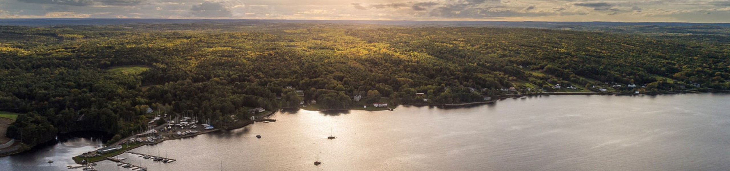 Aerial view of the LaHave River in the District of Lunenburg